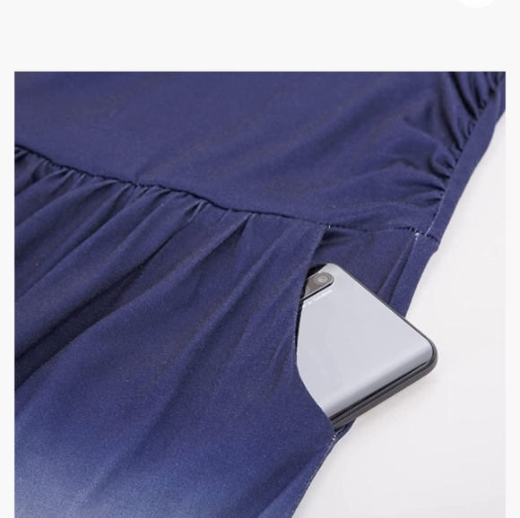 ⭐🆕Blue ombre strapless jersey maxi dress - Picture 3 of 6